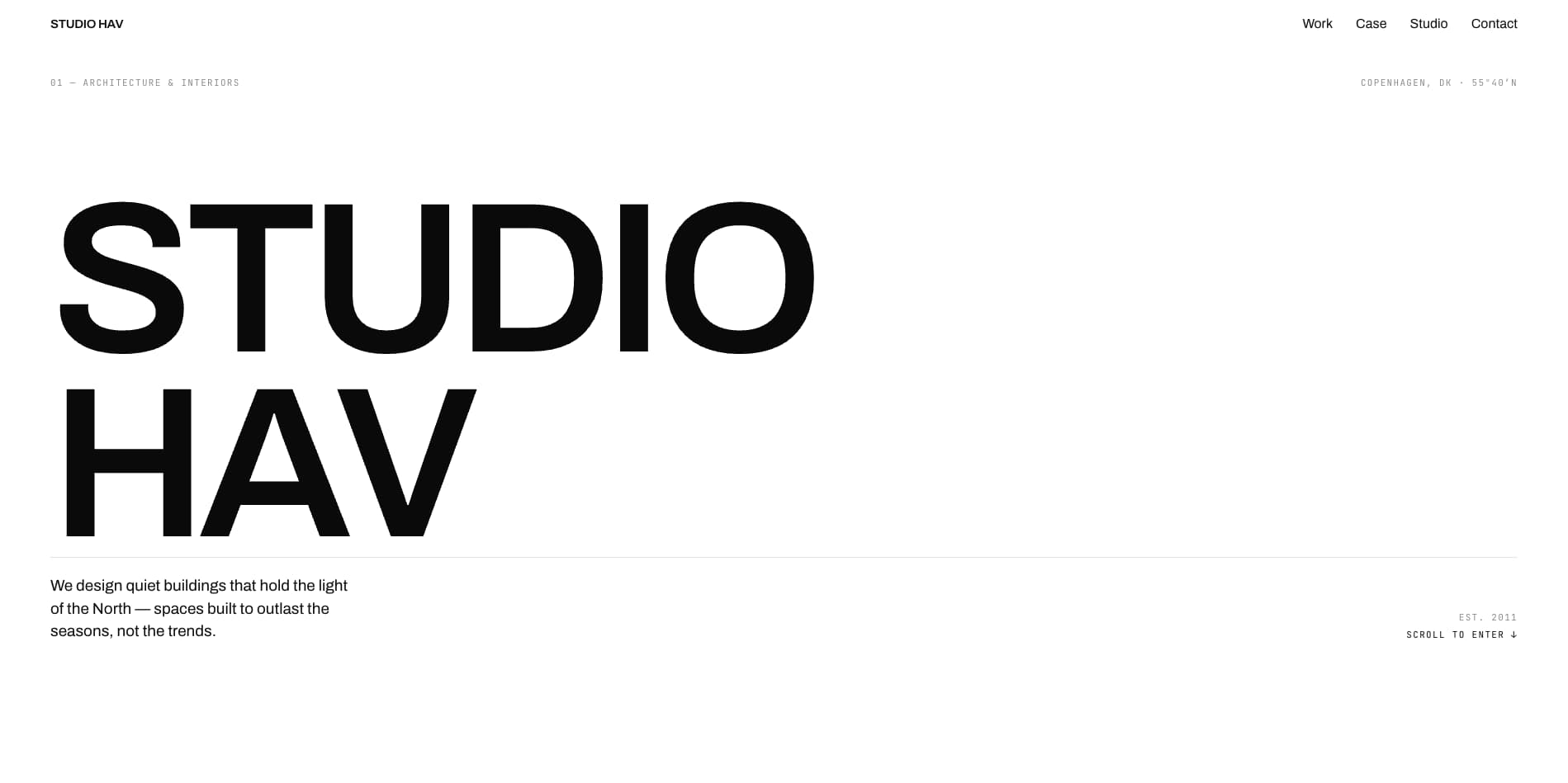 Studio Hav website